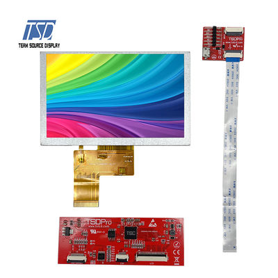 500nits màu Màn hình LCD TFT UART 5 inch Độ phân giải 800x480 ST7262 IC