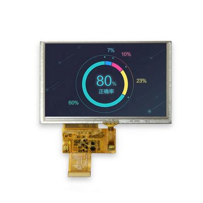 5,0 '' Màu 800x480 Mô-đun LCD 12 giờ hiển thị 12LEDs với Giao diện RGB Chống chói